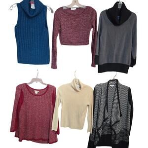 Women's Medium M 8 10 Sweaters Cardigans Pullovers Vests Wholesale Bulk Lot of 6